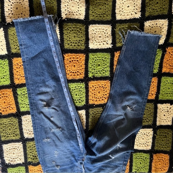 Agolde Jamie Straight Jeans in Lowdown High Rise Distressed 29 - Picture 10 of 12